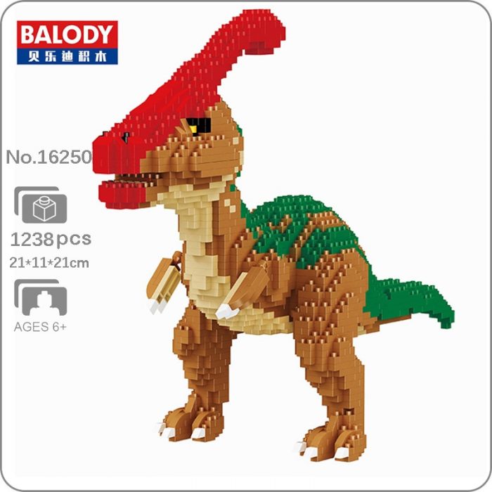 Balody 16250 Jurassic Period Dinosaur Parasaurolophus Monster Mini Diamond Blocks Bricks Building Toy For Children Gift - LOZ Blocks Store