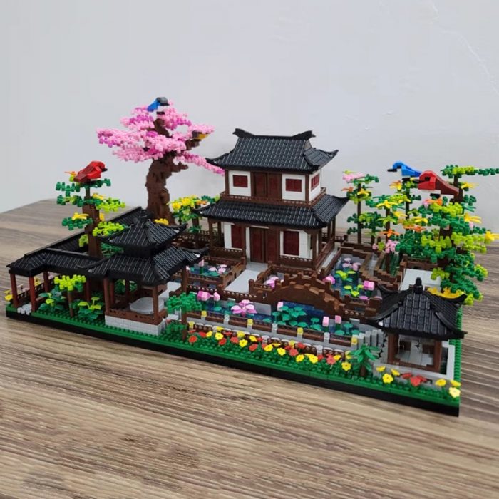 Balody 16261 World Architecture Courtyard Pavilion House Garden Tree Bridge Mini Diamond Blocks Bricks Building Toy 1 - LOZ Blocks Store