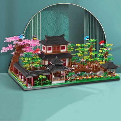 Balody 16261 World Architecture Courtyard Pavilion House Garden Tree Bridge Mini Diamond Blocks Bricks Building Toy 3 - LOZ Blocks Store