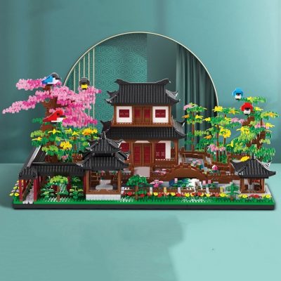 Balody 16261 World Architecture Courtyard Pavilion House Garden Tree Bridge Mini Diamond Blocks Bricks Building Toy 4 - LOZ Blocks Store