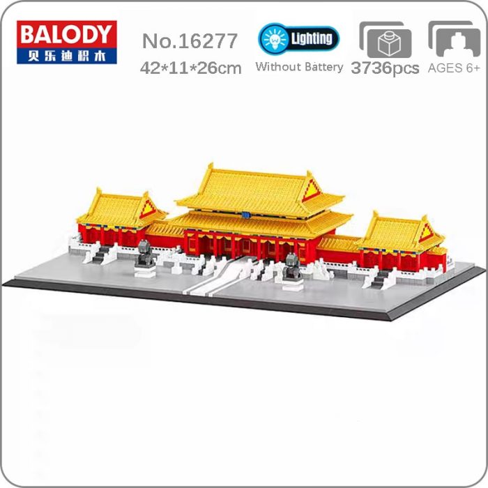 Balody 16277 Architecture Imperial Palace Hall Of Supreme Harmony Square LED Mini Diamond Blocks Bricks Building - LOZ Blocks Store