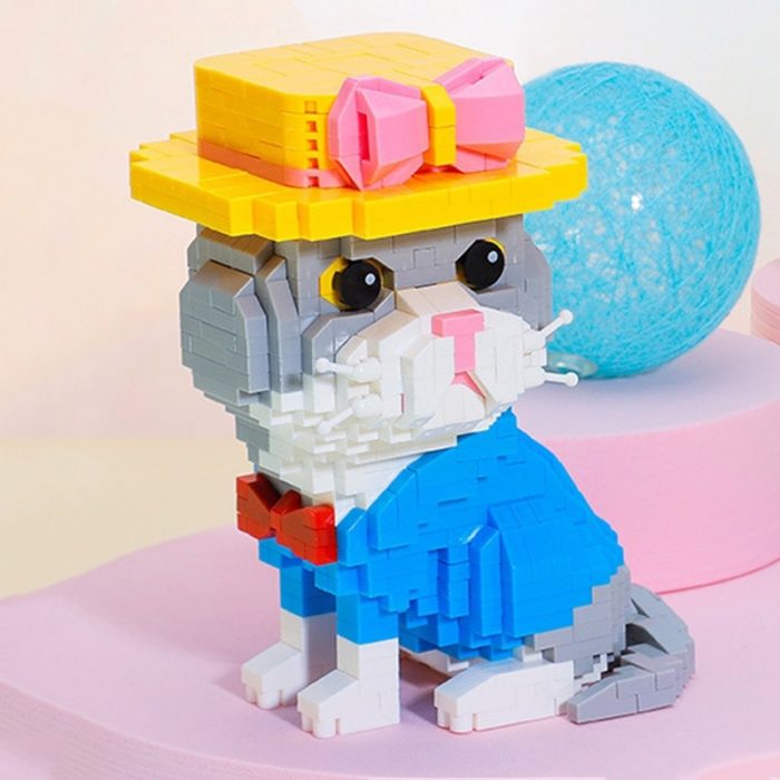 Balody 16407 Animal World Persian Cat Kitten Bow Hat Pet Doll Mini Diamond Blocks Bricks Building 1 - LOZ Blocks Store