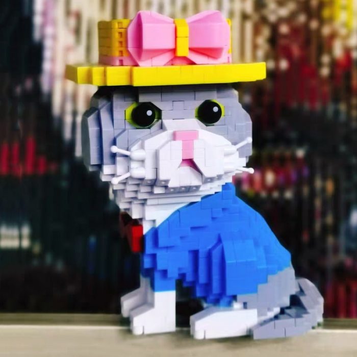 Balody 16407 Animal World Persian Cat Kitten Bow Hat Pet Doll Mini Diamond Blocks Bricks Building 2 - LOZ Blocks Store