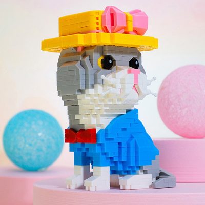 Balody 16407 Animal World Persian Cat Kitten Bow Hat Pet Doll Mini Diamond Blocks Bricks Building 3 - LOZ Blocks Store