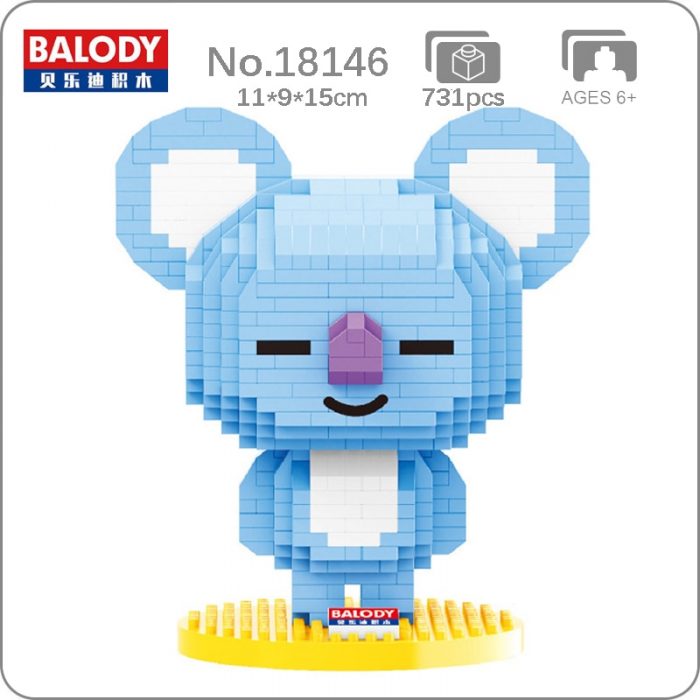 Balody 18146 Animal World Koala Bear Smile Stand Pet Doll Model Mini Diamond Blocks Bricks Building - LOZ Blocks Store