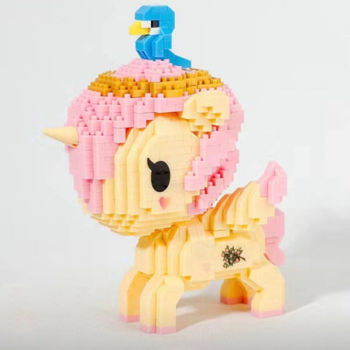 Balody 18188 Animal World Unicorn Peach Bird Fly Horse Monster Pet Doll DIY Mini Diamond Blocks 1 - LOZ Blocks Store