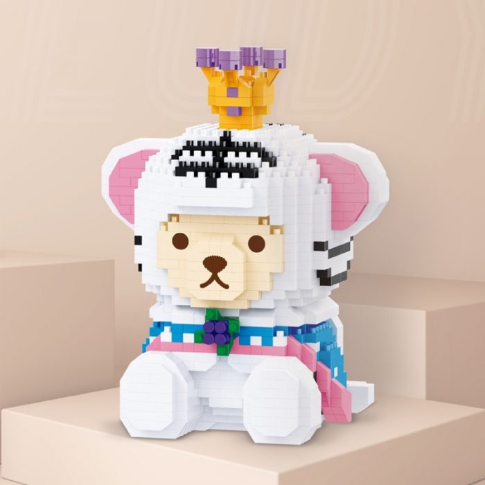 Balody 18259 White Tiger King Dressed up Bear Animal Disguise Mini Diamond Blocks Bricks Building Toy 1 - LOZ Blocks Store