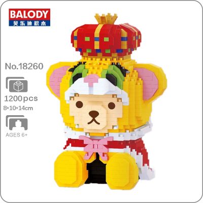 Balody 18260 Yellow Tiger King Dressed up Bear Animal Disguise Mini Diamond Blocks Bricks Building Toy - LOZ Blocks Store