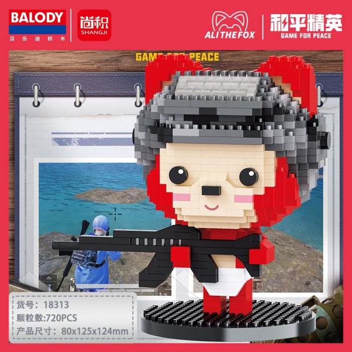 Balody 18313 Army Little Red Baby Fox Gun Boy Pet Cute Animal Model Mini Diamond Blocks 1 - LOZ Blocks Store