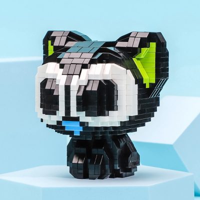 Balody 18315 Big Eyes Black Cat Cute Cartoon Animal Monster Pet Mini Diamond Blocks Bricks Building 2 - LOZ Blocks Store