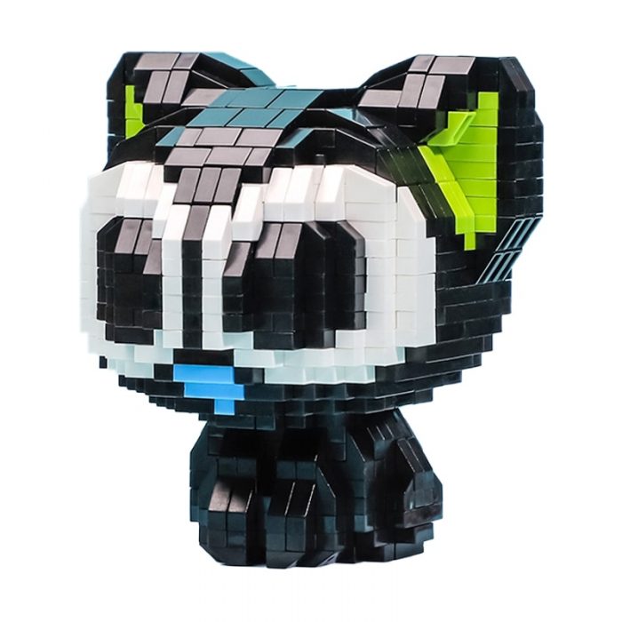 Balody 18315 Big Eyes Black Cat Cute Cartoon Animal Monster Pet Mini Diamond Blocks Bricks Building 5 - LOZ Blocks Store