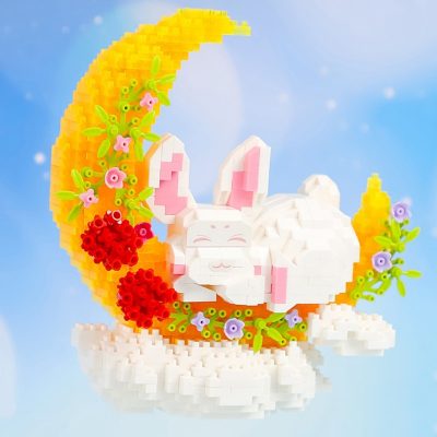 Balody 18440 Mid Autumn Festival Moon Rabbit Cloud Animal Light Mini Diamond Blocks Bricks Building Toy 3 - LOZ Blocks Store