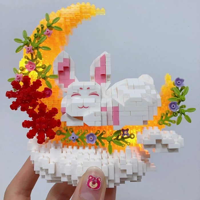 Balody 18440 Mid Autumn Festival Moon Rabbit Cloud Animal Light Mini Diamond Blocks Bricks Building Toy 4 - LOZ Blocks Store