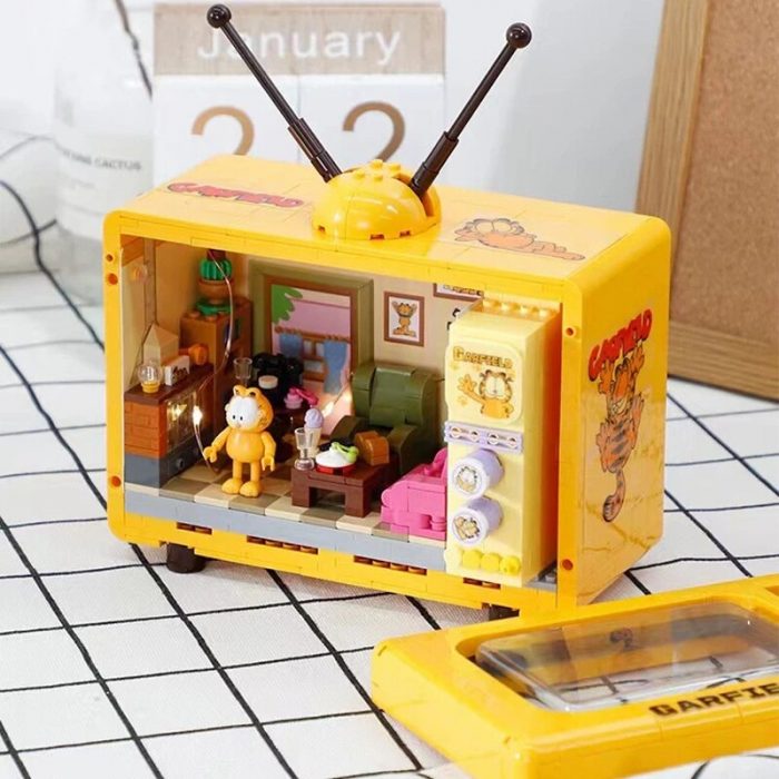 Balody 20145 Retro Television Cat Living Room Antenna TV Pet LED Light Mini Blocks Bricks Building 5 - LOZ Blocks Store