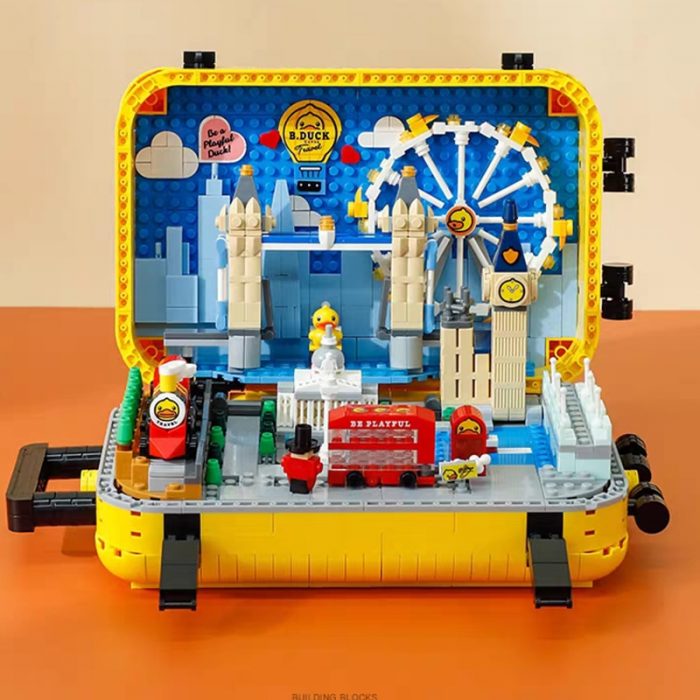 Balody 21061 Duck Travel Suitcase London Eye Big Ben Tower Bridge Train DIY Mini Blocks Bricks 2 - LOZ Blocks Store