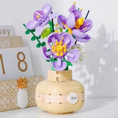 Balody 21091 Eternal Flower Vase Violet Gypsophila Herb Plant Bottle 3D Mini Blocks Bricks Building Toy 2 - LOZ Blocks Store