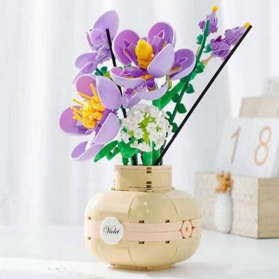 Balody 21091 Eternal Flower Vase Violet Gypsophila Herb Plant Bottle 3D Mini Blocks Bricks Building Toy 5 - LOZ Blocks Store