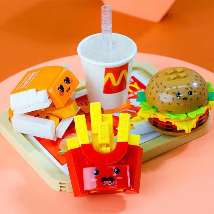 Balody 21188 Fast Food Drink Hamburger French Fries Chicken Nuggets Plate 3D Mini Blocks Bricks Building 1 - LOZ Blocks Store