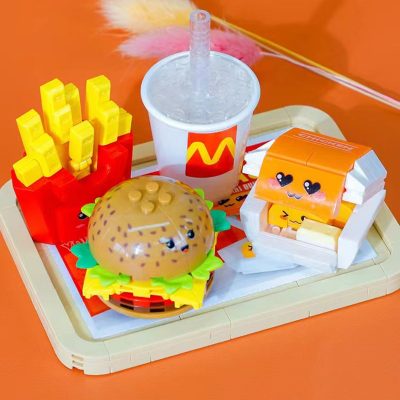 Balody 21188 Fast Food Drink Hamburger French Fries Chicken Nuggets Plate 3D Mini Blocks Bricks Building 2 - LOZ Blocks Store