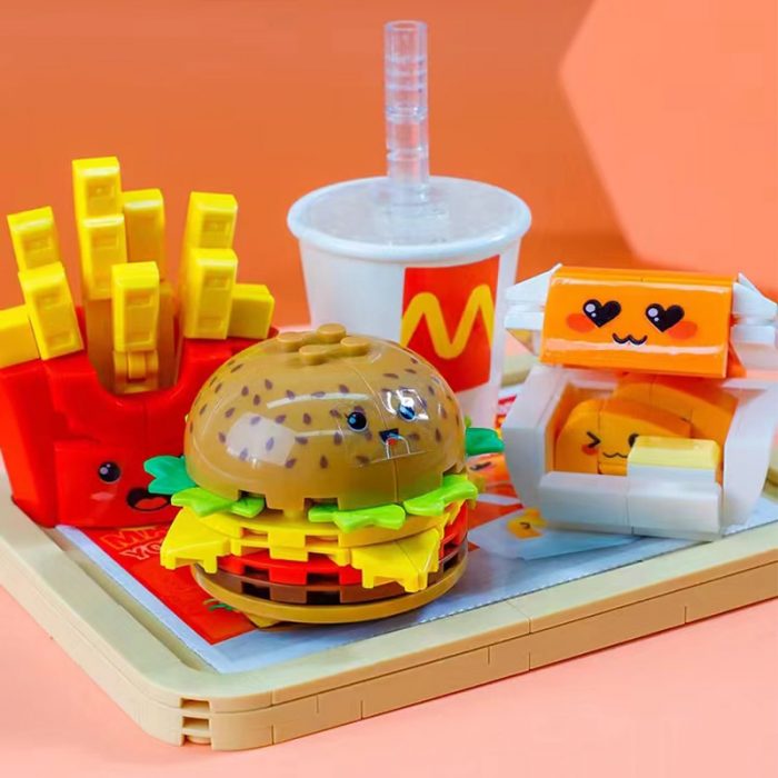 Balody 21188 Fast Food Drink Hamburger French Fries Chicken Nuggets Plate 3D Mini Blocks Bricks Building 5 - LOZ Blocks Store