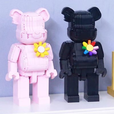 Balody Animal World Pink Black Lover Bear Flower Brooch Storage Case 3D Mini Blocks Bricks Building 3 - LOZ Blocks Store