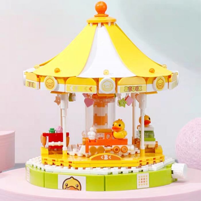 Balody Duck Amusement Park Merry go round Carousel Ferris Wheel Food Truck Pet Car Mini Blocks 5 - LOZ Blocks Store