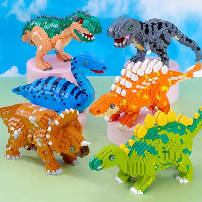 Balody Jurassic Period Dinosaur Tyrannosaurus Rex Stegosaurus Plesiosaur DIY Mini Diamond Blocks Bricks Building Toy Gift 1 - LOZ Blocks Store