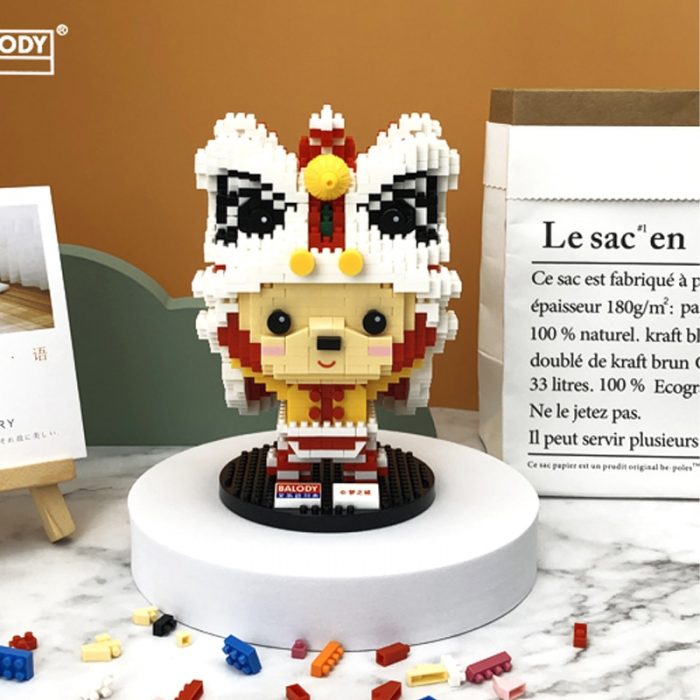 Balody Little Red Fox Lion Dance Princess Kimono Mr Animal Pet Mini Diamond Blocks Bricks Building 2 - LOZ Blocks Store