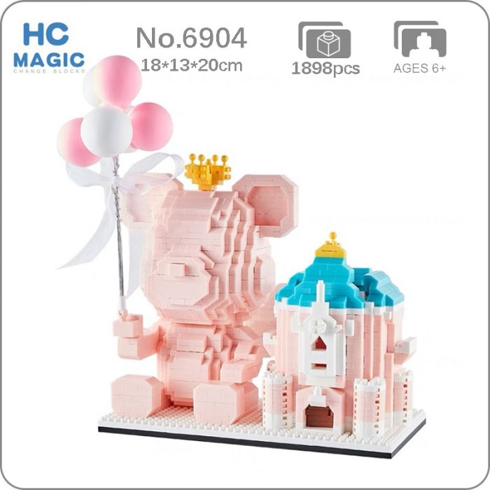 HC 6904 Angel Bear Balloon Castle Pen Container Wing Animal DIY Mini Diamond Blocks Bricks Building - LOZ Blocks Store