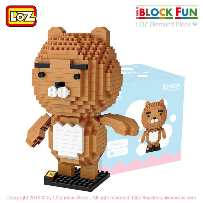 LOZ Diamond Blocks Cartoon Animal Bear Anime Lion Assembly Figure Building Blocks Enlighten Micro Brick Funny 1 - LOZ Blocks Store