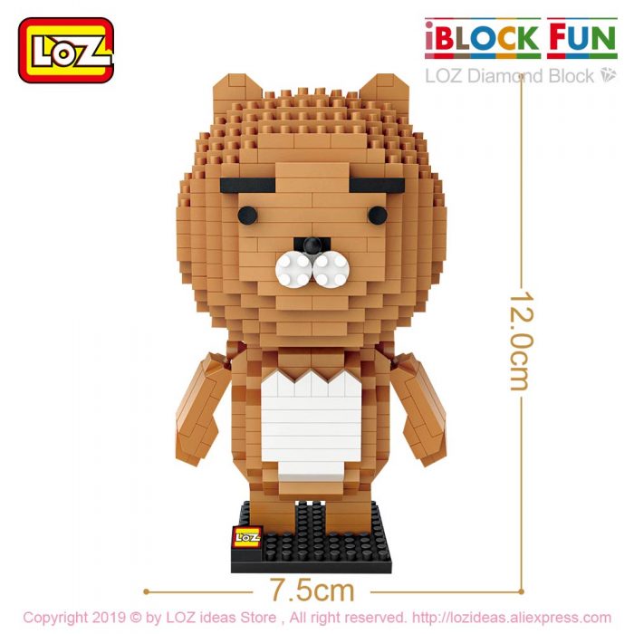 LOZ Diamond Blocks Cartoon Animal Bear Anime Lion Assembly Figure Building Blocks Enlighten Micro Brick Funny 2 - LOZ Blocks Store