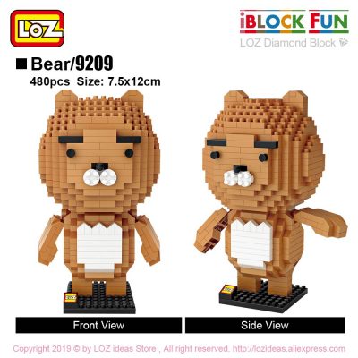 LOZ Diamond Blocks Cartoon Animal Bear Anime Lion Assembly Figure Building Blocks Enlighten Micro Brick Funny 3 - LOZ Blocks Store