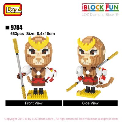 LOZ Diamond Blocks Game Character Ancient Chinese Hero Building Blocks Figures Brick Toys for Children Sun 3 - LOZ Blocks Store