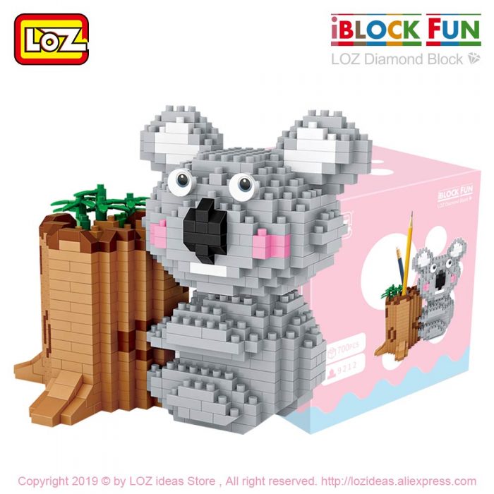 LOZ Diamond Blocks Koala Pen Holder Cute Animal Micro Building Brick Blocks Creative Decompression Toy Children 1 - LOZ Blocks Store