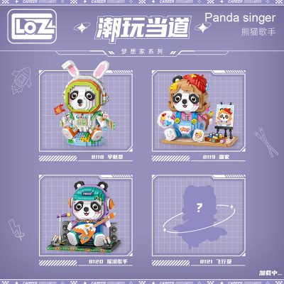 LOZ Dreamer Panda Singer Microparticle Building Blocks Adult Puzzle Assembly Tide Play National Tide Model Toys 4 - LOZ Blocks Store