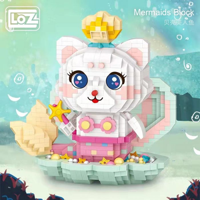 LOZ Lizhi micro particle building block shell mermaid difficult cartoon assembly model toy 2 - LOZ Blocks Store