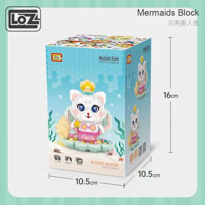 LOZ Lizhi micro particle building block shell mermaid difficult cartoon assembly model toy 4 - LOZ Blocks Store