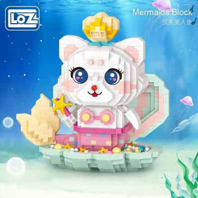 LOZ Lizhi micro particle building block shell mermaid difficult cartoon assembly model toy - LOZ Blocks Store
