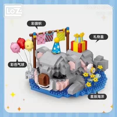 LOZ Lizhi micro particle building blocks koala birthday lying high difficulty cartoon assembled model toy 1 - LOZ Blocks Store