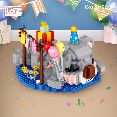 LOZ Lizhi micro particle building blocks koala birthday lying high difficulty cartoon assembled model toy - LOZ Blocks Store