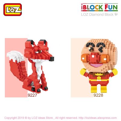 LOZ Micro Blocks Diamond Bricks Anpanman Red Fox Cartoon Character Anime Action Figures DIY Assembly Toys 1 - LOZ Blocks Store