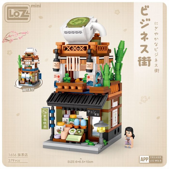 LOZ Mini small particle building blocks assembling toy puzzle mini Japanese shop street view kimono shop 4 - LOZ Blocks Store