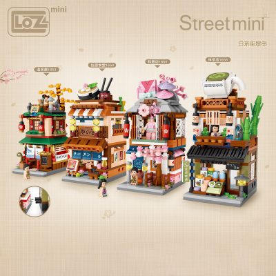 LOZ Mini small particle building blocks assembling toy puzzle mini Japanese shop street view kimono shop - LOZ Blocks Store