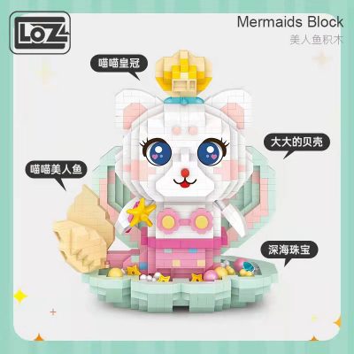 LOZ micro particle building blocks submarine mermaid adult difficult assembly girl puzzle DIY model toy 3 - LOZ Blocks Store