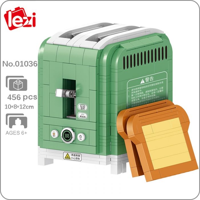 Lezi 01036 Household Multifunction Bread Maker Toaster Food Machine DIY Mini Blocks Bricks Building Toy For - LOZ Blocks Store