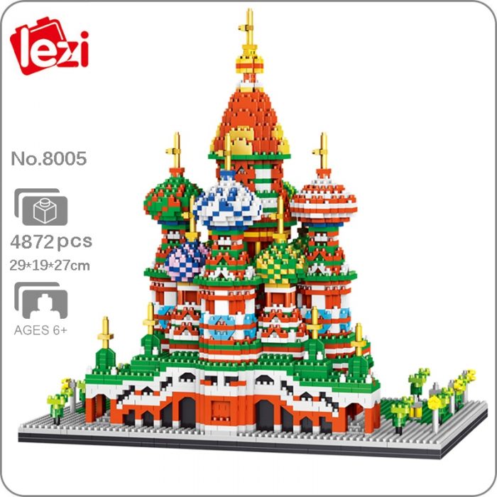 Lezi 8005 World Architecture Saint Basil s Cathedral Church DIY Mini Diamond Blocks Bricks Building Toy - LOZ Blocks Store