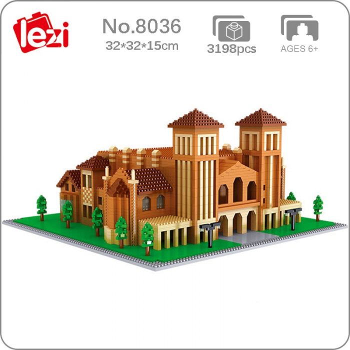 Lezi 8036 World Architecture USA Caltech University School DIY Mini Diamond Blocks Bricks Building Toy for - LOZ Blocks Store