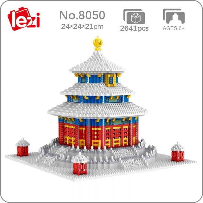 Lezi 8050 World Architecture Ancient Snow Temple of Heaven DIY Mini Diamond Blocks Bricks Building Toy - LOZ Blocks Store