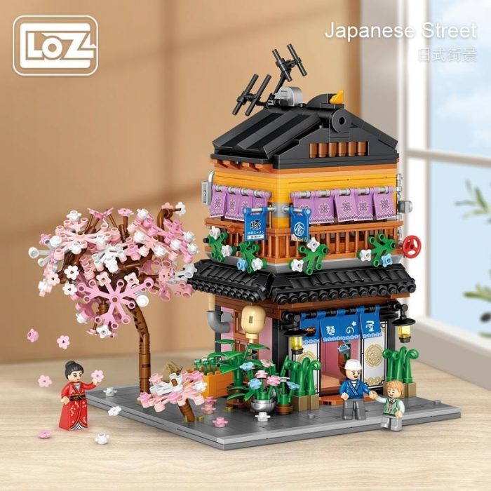 Loz Japanese Street View Building Blocks Fruit Shop Ramen Restaurant Residential Building Large Building Difficult Adult 1 - LOZ Blocks Store