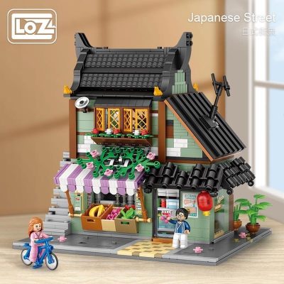 Loz Japanese Street View Building Blocks Fruit Shop Ramen Restaurant Residential Building Large Building Difficult Adult 3 - LOZ Blocks Store